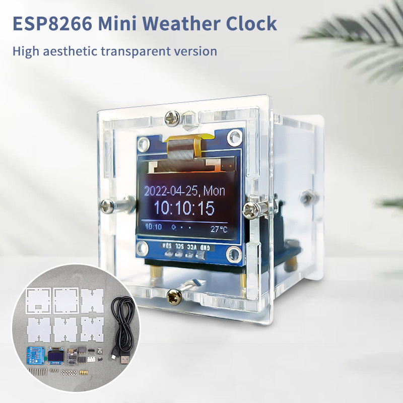 Esp8266 - Kit de Reloj Meteorológico Mini ESP8266,
