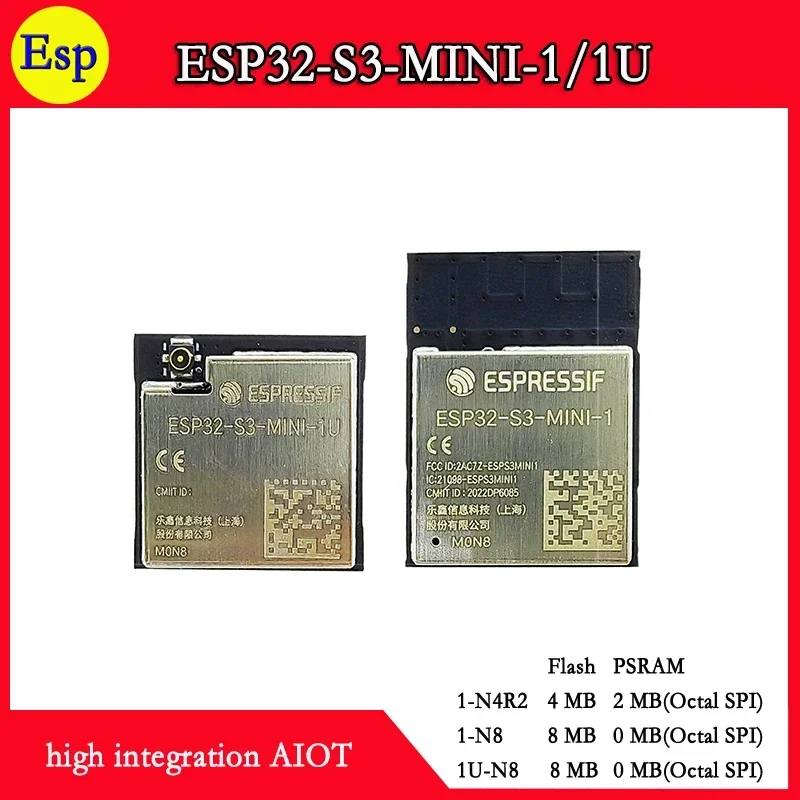 Espressif Esp32 - ESP32-S3-MINI-1 Espressif ESP32-S3-MINI-1U, alta integración, AIOT