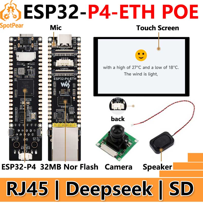 ESP32-P4-ETH RJ45 POE DSI/MIPI - Esp32 P4 reseña y precio
