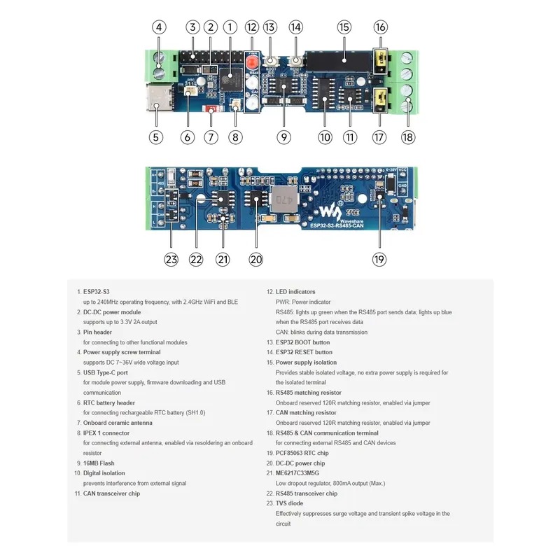 Placa de Control Industrial ES - Esp32 reseña y precio