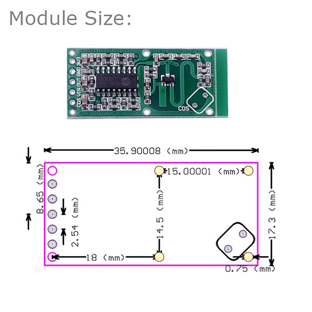 5 uds RCWL-0516 Sensor de dete - Esp8266 Nodemcu reseña y precio