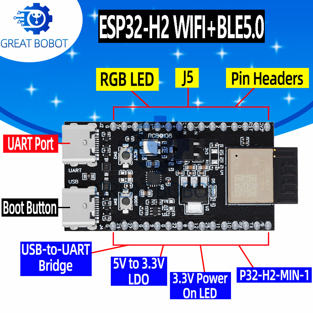 1 ~ 10 Uds ESP32-H2-DevKitM Wi - Esp32 H2 reseña y precio