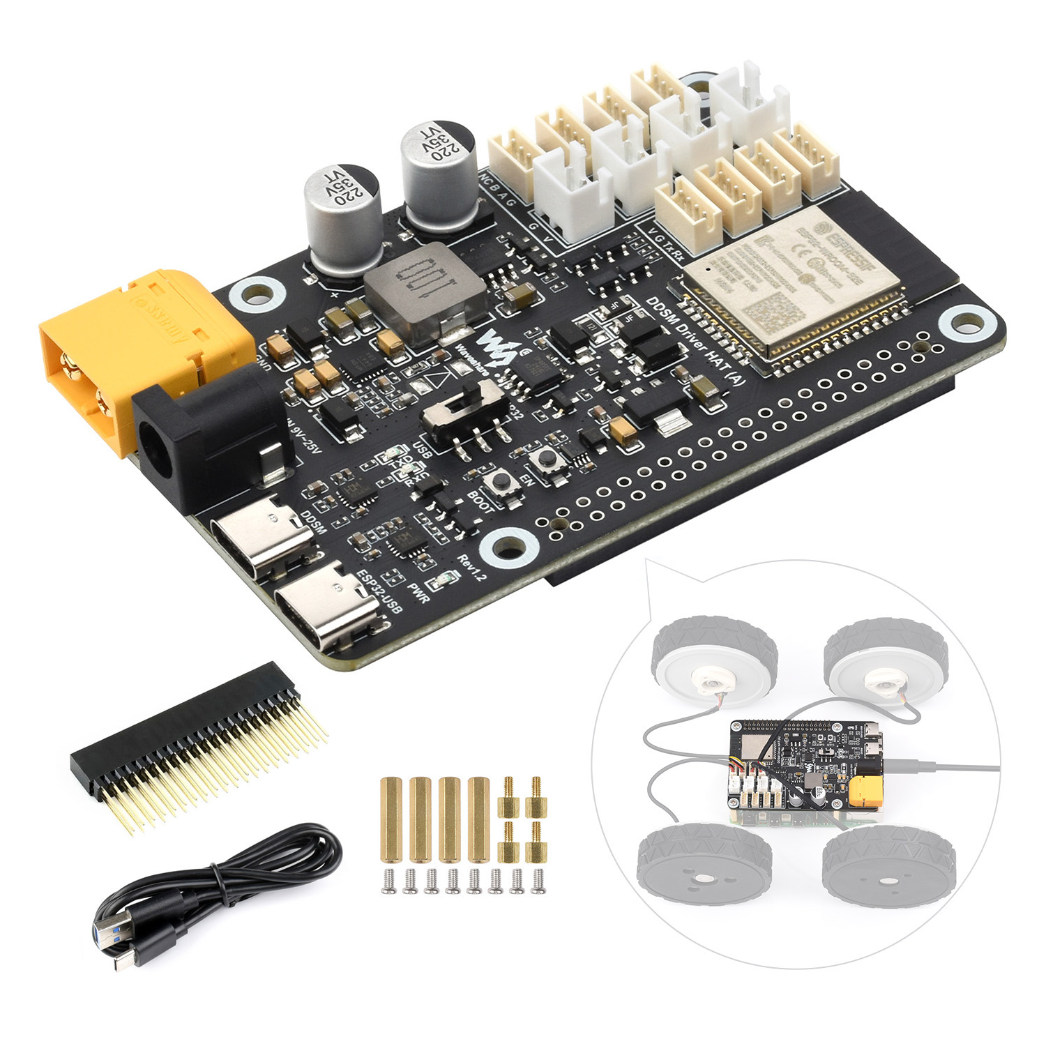 Placa controladora de servomot - Esp32 Uart Module reseña y precio